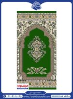 فرش محرابی طرح نورا سبز