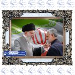 تابلو فرش سردار و رهبر با پرچم ایران کد 1106
