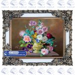تابلو فرش گلدان دسته دار کد 43028
