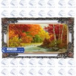تابلو فرش رودخانه پاییزی کد 45022