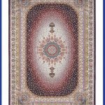 فرش کلاریس شرابی حاشیه کرم 1200 شانه