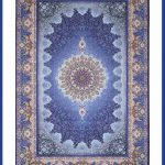 فرش کلاریس سرمه ای ترنج دار