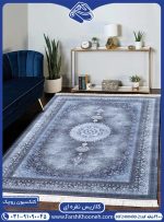 فرش کلاریس ابروبادی نقره ای در دکوراسیون