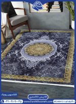 فرش کلاریس طرح دریا زمینه خاکستری با قیمت مناسب