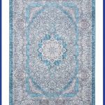 فرش طرح سنتی گلریز فیروزه ای