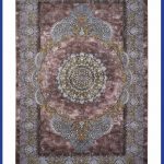 فرش چاپی گلدانی نسکافه ای