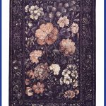 فرش اتاق خواب طرح گلدار شرابی 1000 شانه کد 7100612 - فرشخونه