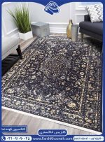 فرش کلاریس کهنه نما طرح لیلیان 700 شانه کد 7100647 - خاکستری - فرشخونه