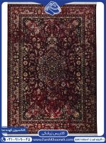 فرش کلاریس کهنه نما طرح لیلیان 700 شانه کد 7100647 - رنگ زرشکی - فرشخونه