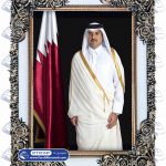 تابلو فرش شیخ تمیم امیر قطر کد 101147 - فرشخونه