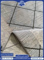 فرش مراکشی طرح لوزی حاشیه دار کد 441018N - فرشخونه