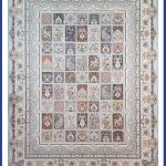 فرش خشتی نقره ای 1500 شانه بدون پرزدهی