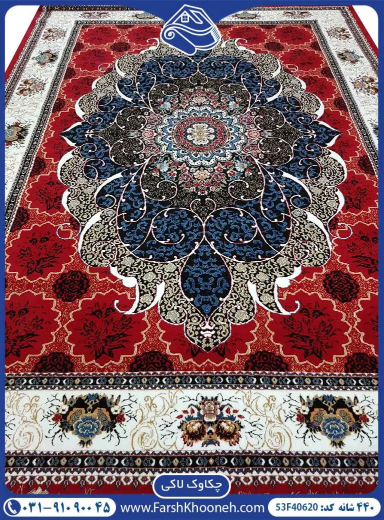 فرش طرح چکاوک 440 شانه لاکی کد 40620