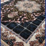فرش هیوا سرمه ای 440 شانه تراکم 700 کد 40623