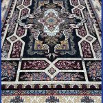 فرش طرح خزان سرمه ای 440 شانه کد 40631