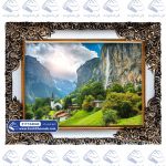 تابلو فرش آبشار زیبای شهر سوئیس کد 4040