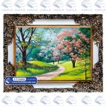 تابلو فرش طرح مسیر بهاری کد 4062