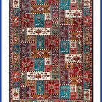 گبه طرح یختیاری زمینه سرمه ای کد 13B90032