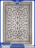 فرش افشان تبریز طرح گل سرخ نقره ای 1200 شانه کد 20070 - فرشخونه