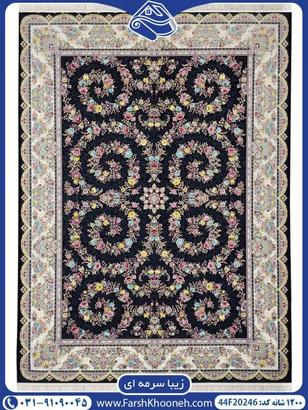 فرش افشان طرح عسل 1200 شانه ساده کد 20246