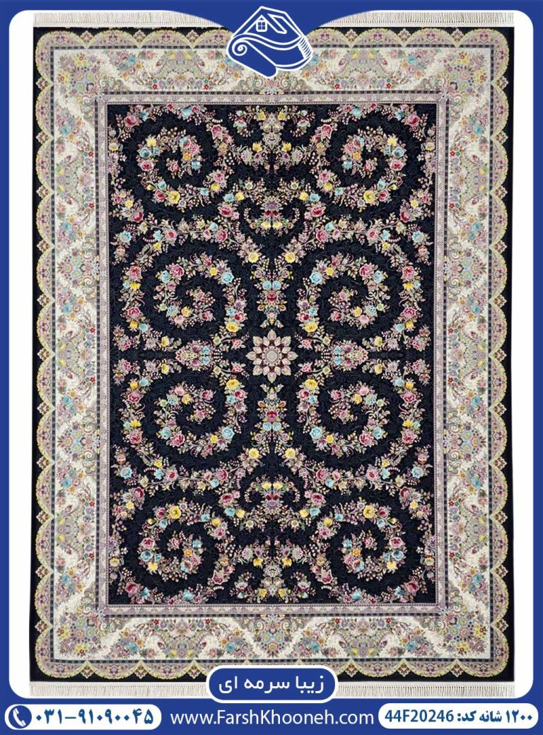 فرش افشان طرح عسل 1200 شانه ساده کد 20246