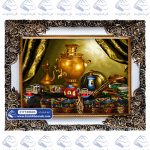 تابلو فرش طرح سماور و قوری کد 105003