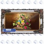 تابلو فرش گلدان گل اثر کلایتون کد 105044