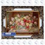 تابلو فرش نقاشی بی جان طرح گل کد 105210