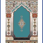 قالی طرح سجاده محراب آبی 700 شانه
