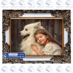 تابلو فرش دختر بچه و گرگ کد 107011