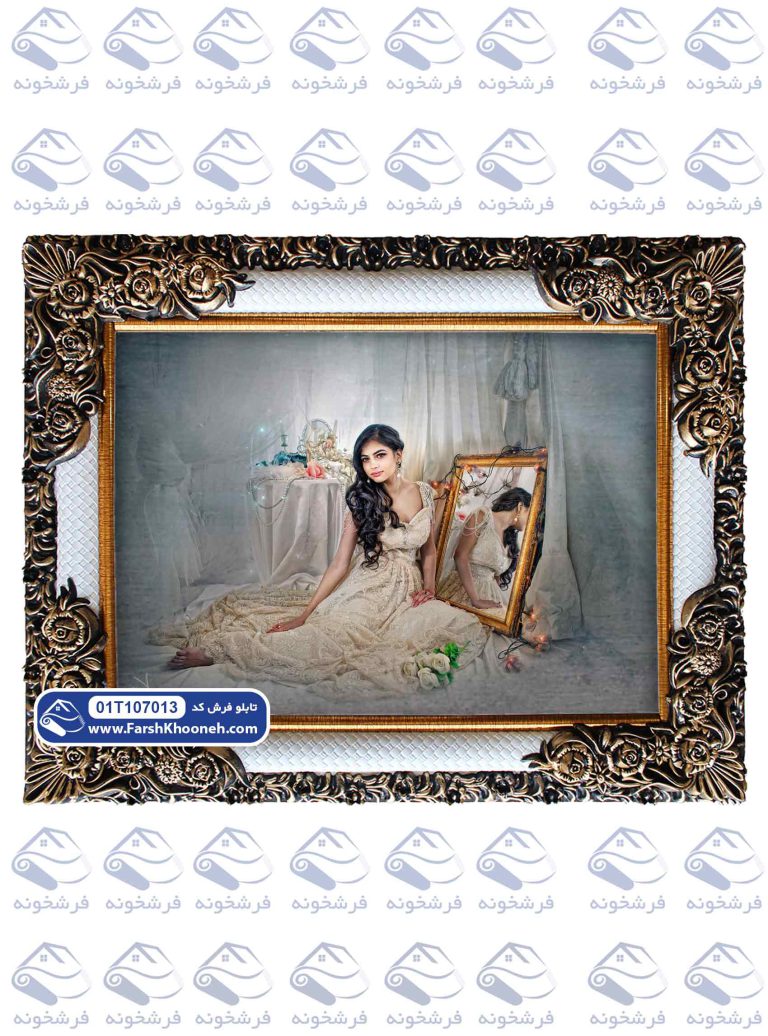 تابلو فرش پرتره طرح عروس جوان کد 107013 - فرشخونه