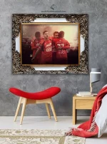 تابلو فرش شادی بازیکنان پرسپولیس در دکوراسیون