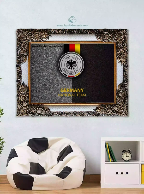 تابلو فرش طرح لوگوی تیم ملی آلمان در دکوراسیون