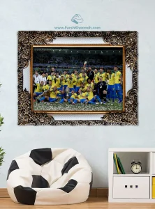 تابلو فرش قهرمانی برزیل در کوپا آمریکا در دکور