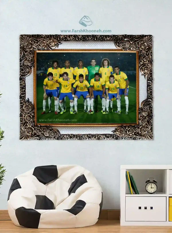 تابلو فرش عکس تیمی برزیل در دکوراسیون