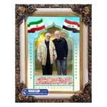 تابلو فرش سردار سلیمانی و ابو مهدی کد 10928