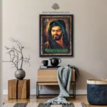 تابلو فرش پرتره طرح امام حسین - Image 2