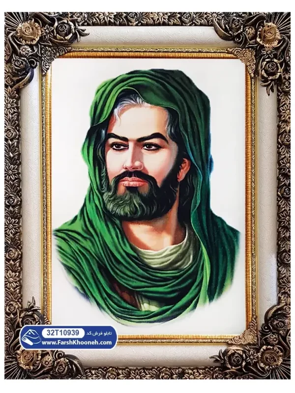 تابلو فرش پرتره طرح تمثال امام حسین