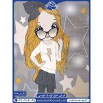 نقشه فرش کودک دختر و ستاره 440 شانه