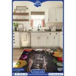 فرش آشپزخانه طرح سبزیجات و kitchen با رنگ بندی جذاب