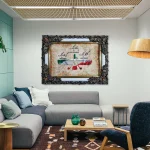 تابلو فرش طرح فروهر در دکور