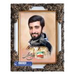 تابلو فرش نقاشی شهید حججی کد 101140 - فرشخونه