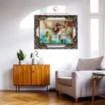 تابلو فرش فرانسوی عشق در فصل بهار کد 32T1041033 در دکور