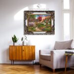 تابلو فرش منظره باغ انگلیسی کد 32T1045275 در دکور