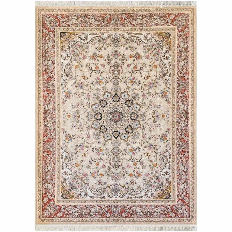 فرش طرح سلطان کرم حاشیه گلبهی
