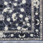 حاشیه فرش طرح الین زمینه دودی 700 شانه تراکم 2550 کد 55F701125