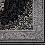 گوشه فرش طرح شهاب زغالی 700 شانه تراکم 2550 کد 27F720863