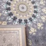 ترنج فرش طرح شهاب دودی 700 شانه تراکم 2550 کد 27F720863
