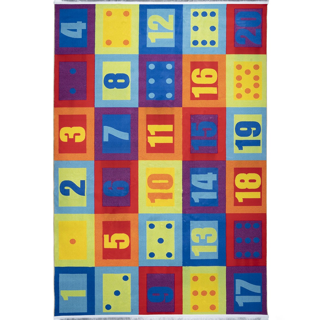 فرش کودک طرح بازی ریاضی 700 شانه تراکم 3300 کد 30A7100255