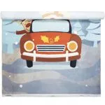 رول فرش کودک طرح ماشین سواری خرس و گوزن 700 شانه تراکم 3300 کد 30A7100277
